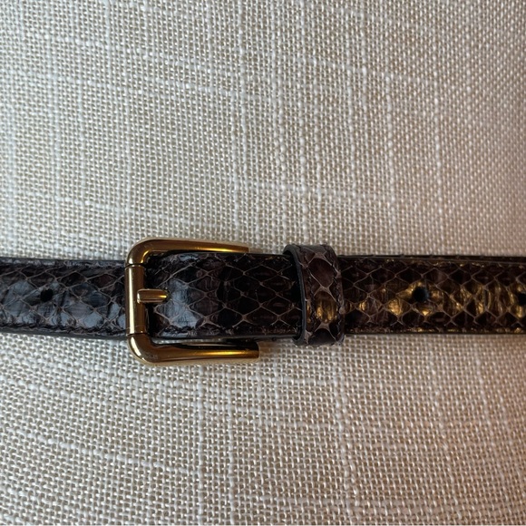 Dolce & Gabbana Brown Leather orange brown Crystal Chain Belt - Picture 7 of 8